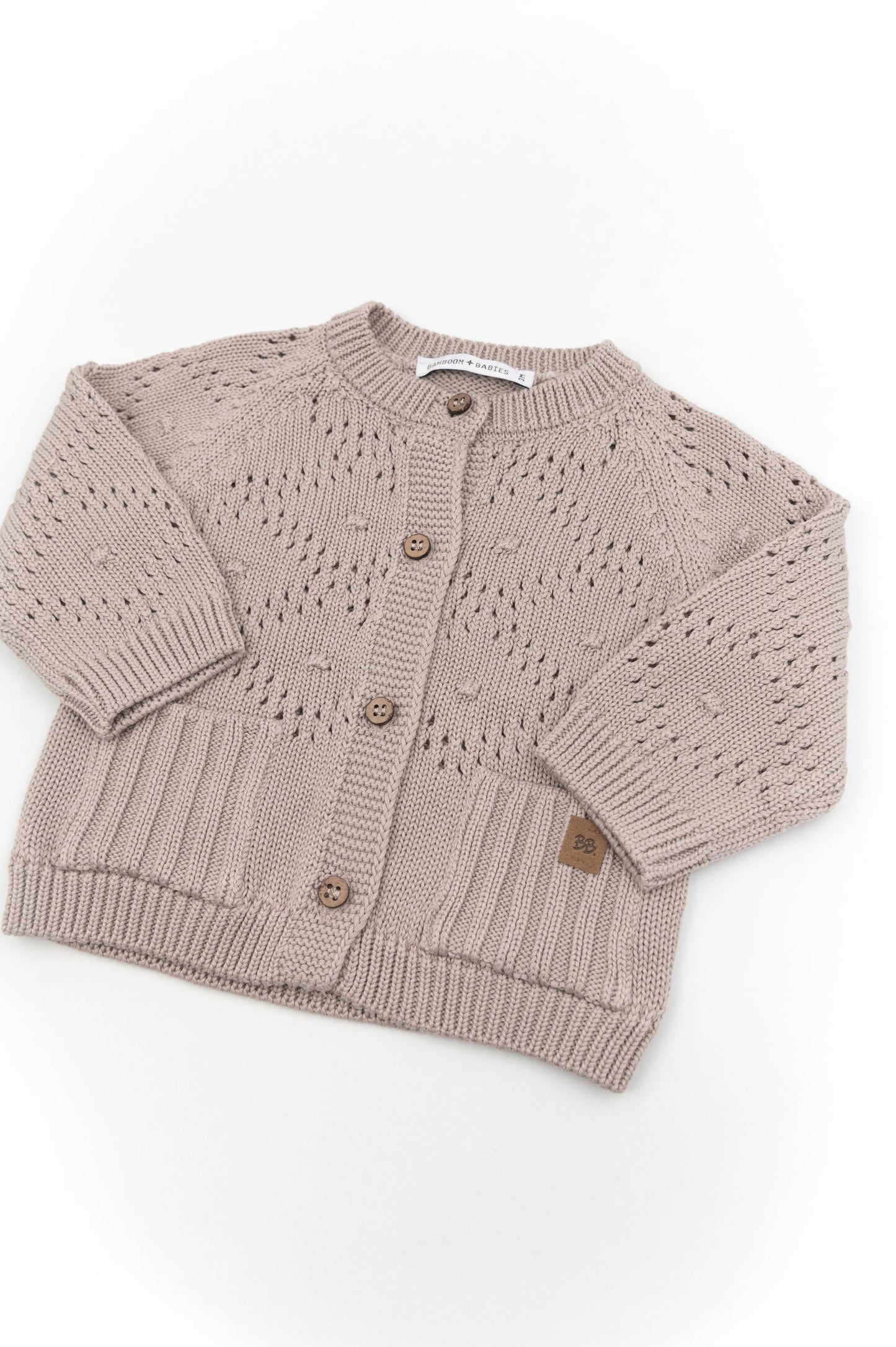 Cardigan ajour bimba Bamboom - Cammello