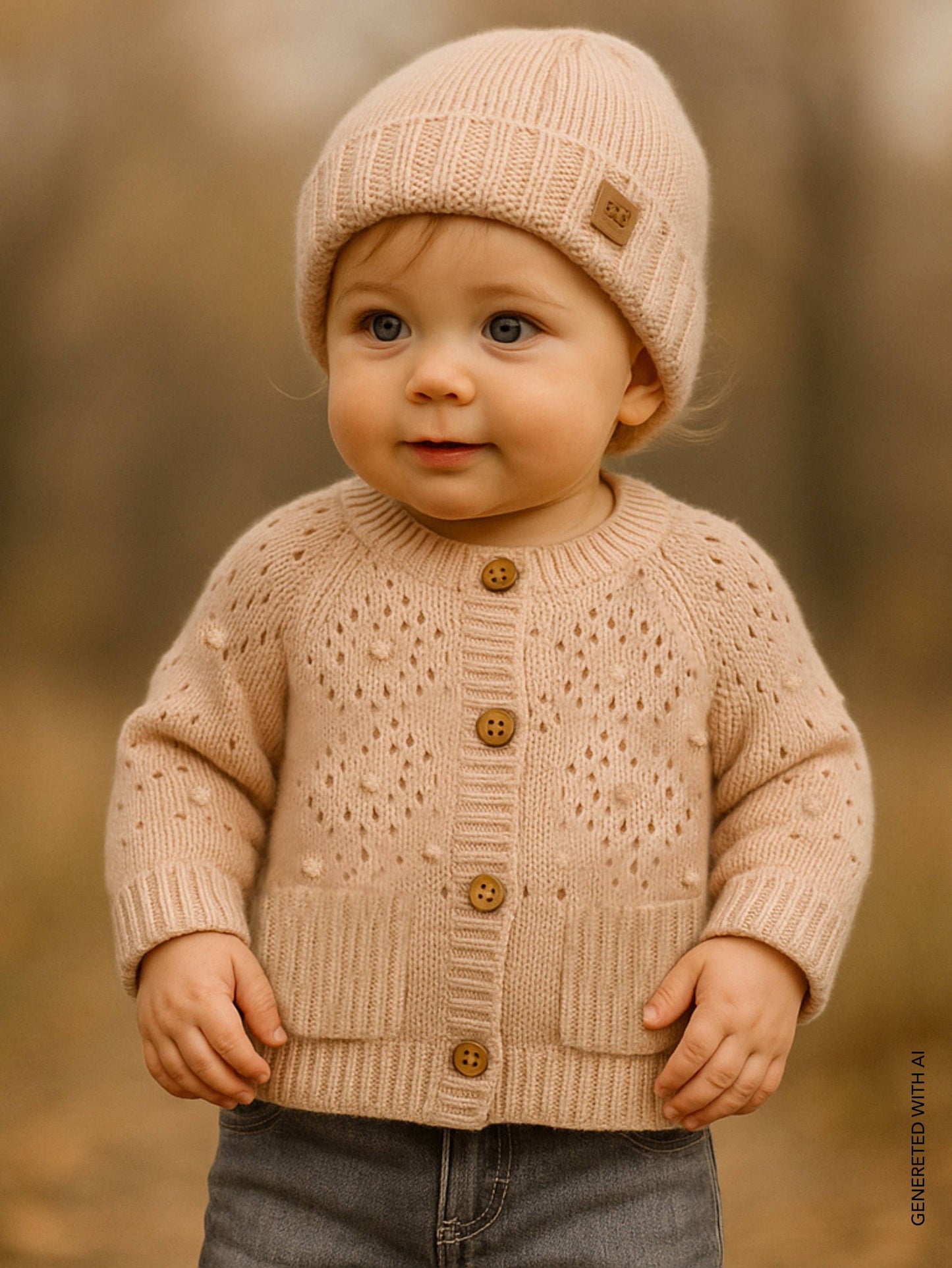 Cardigan ajour bimba Bamboom rosa