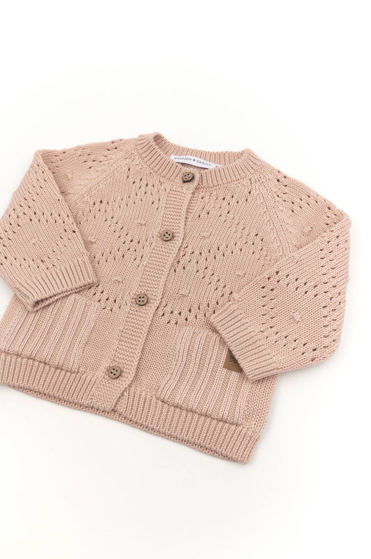 Cardigan ajour bimba Bamboom rosa