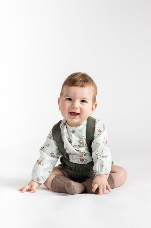 Completo animali del bosco verde calamaro