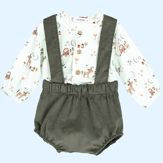 Completo animali del bosco verde calamaro