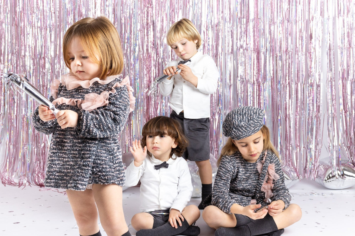 Abito Con Culotte In Boucle Neonata Calamaro