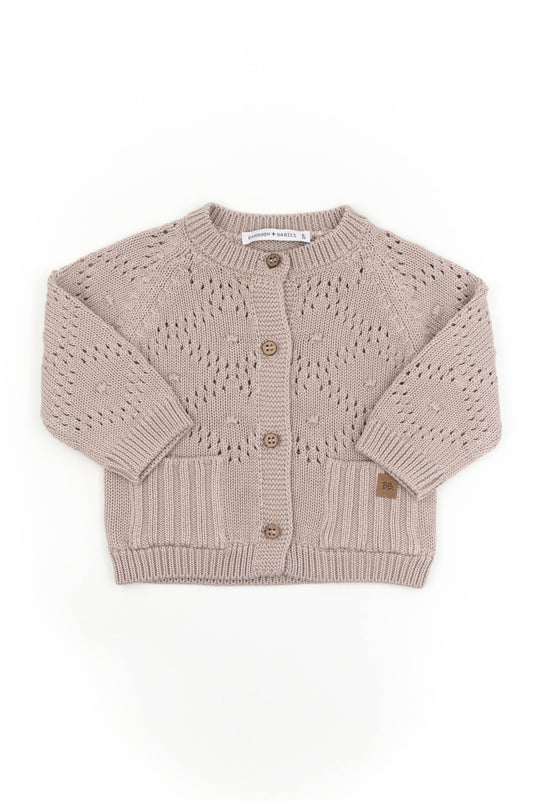 Cardigan ajour bimba Bamboom - Cammello