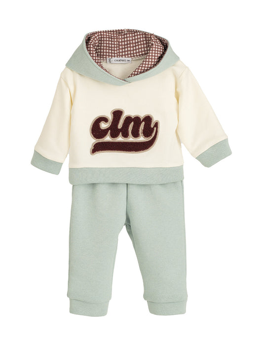 Completo tuta felpata con cappuccio Calamaro