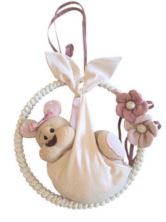 Fiocco nascita realizzato a mano