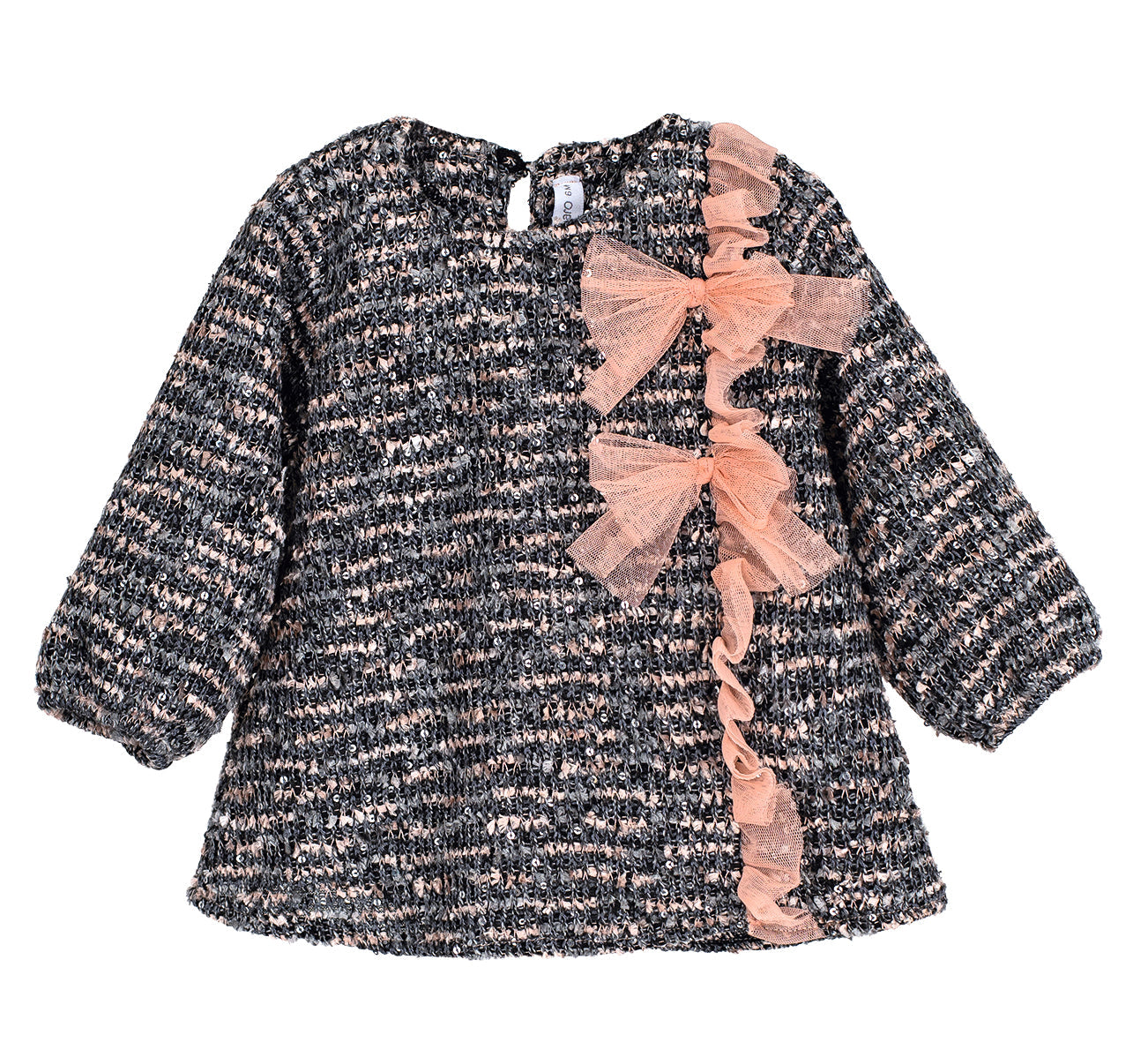 Abito Manica Lunga In Boucle Bambina Calamaro