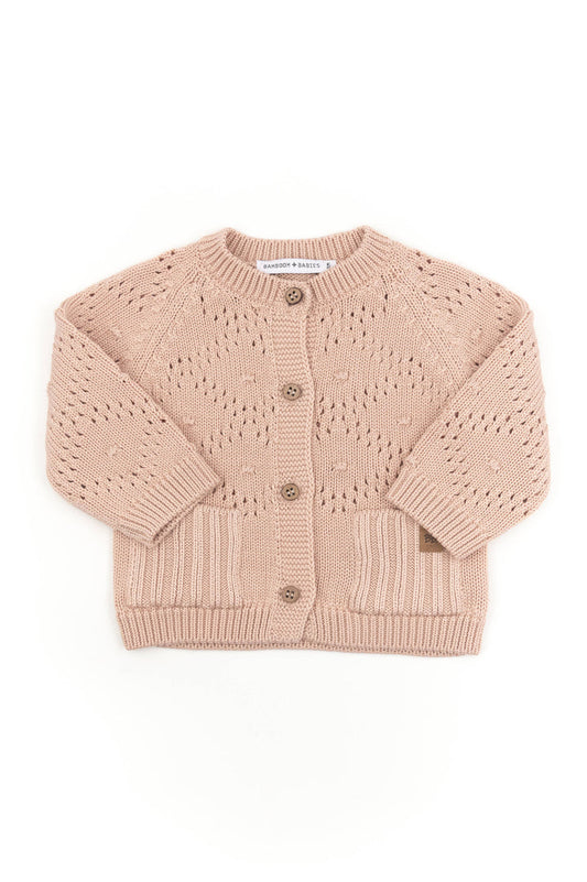 Cardigan ajour bimba Bamboom rosa