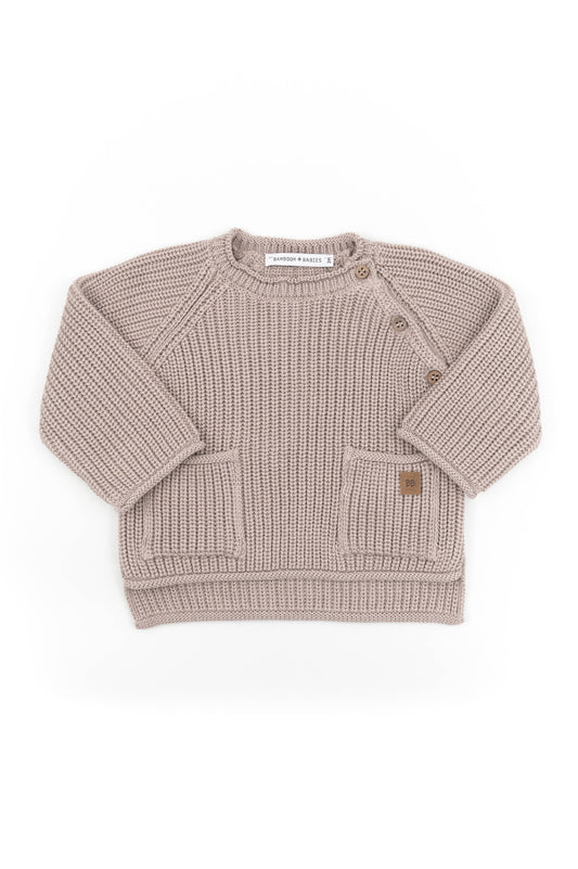 Maglione a costine Bamboom Cammello