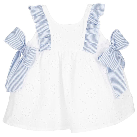 Abitino Calamaro giromaniche con fiocchi laterali a contrasto