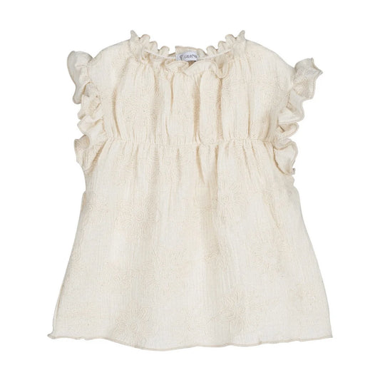 Completo blusa in cotone ricamato Calamaro